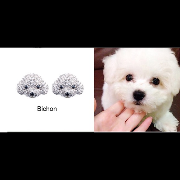 (V2) Bichon Earrings - Picture 3 of 8